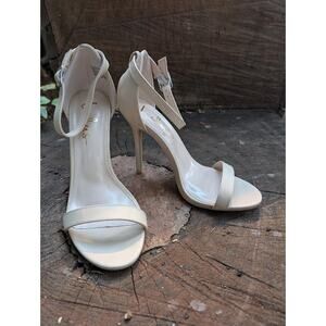 Light Nude Ankle Strap Heels size 6.5 4" stiletto heels NWOT